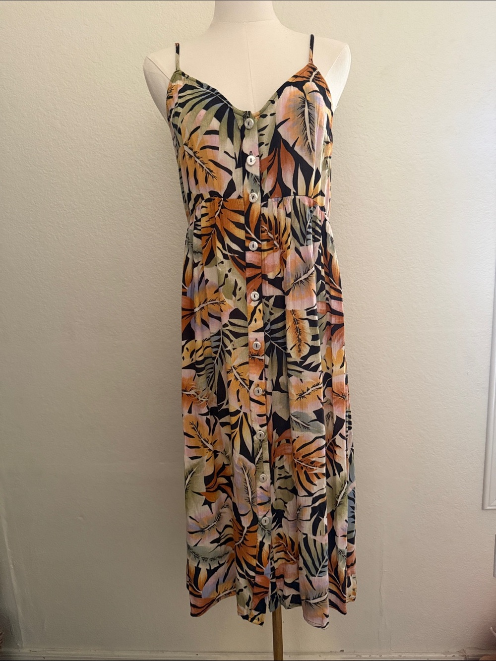 Billabong Venice Babe Midi Slip dress in Tropical Print